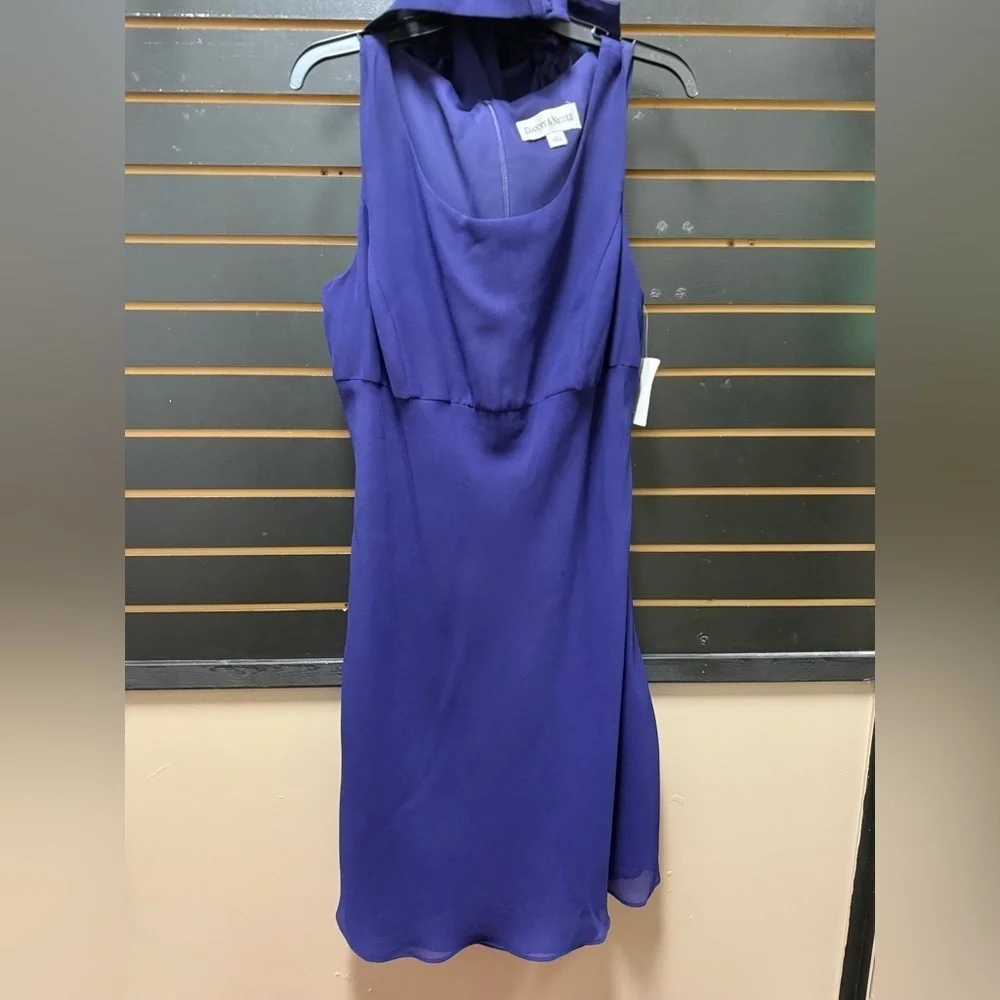 NWT Danny & Nicole Purple Ruffle Trim Dress & Jacket Set Size 14